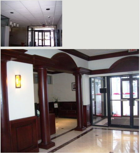 Zydus Foyer Renovation Before and After