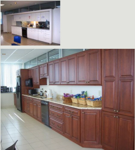 Zydus Cafeteria Renovation Before and After